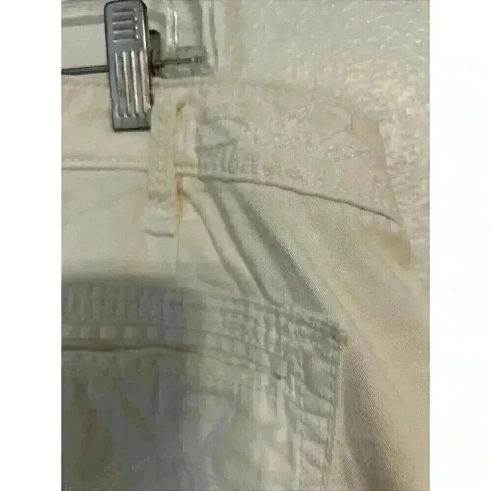 Silver Jeans Gwen Chino Relaxed Skinny Women's Size 34x29.5 White Pants - Picture 9 of 11